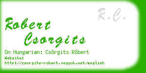 robert csorgits business card