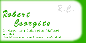 robert csorgits business card